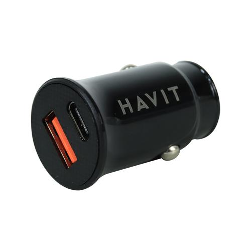 ADAPTADOR INTELIGENTE PARA CARRO PD20W+QC3.0 USB CARGA RAPIDA NEGRO